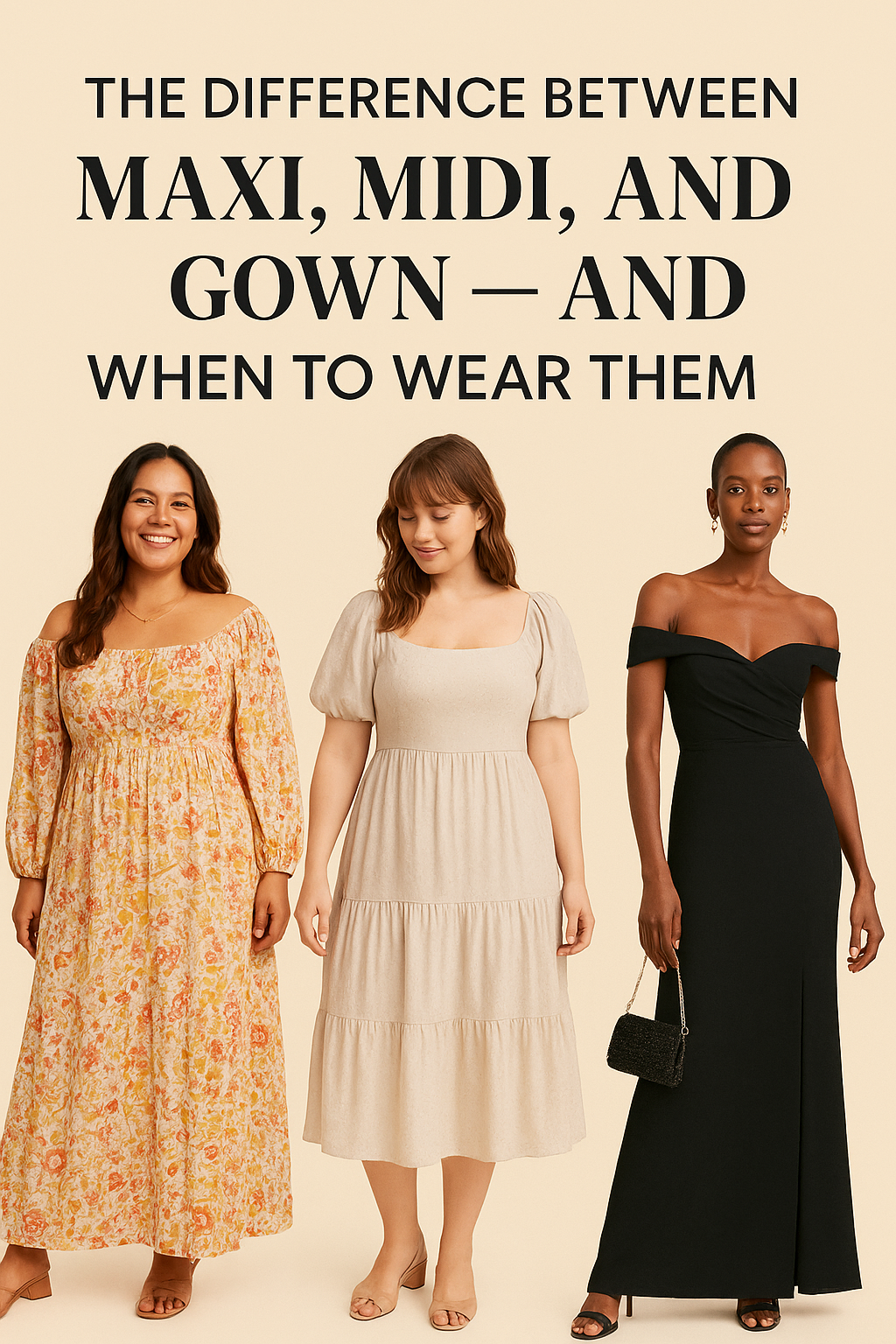 The Difference Between Maxi, Midi, and Gown — And When to Wear Them